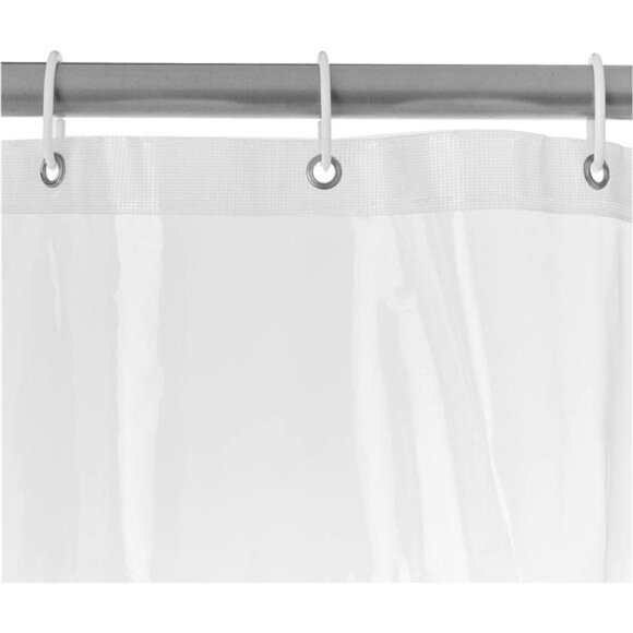 Clear PEVA Shower Curtain Liner with Mesh Storage Pockets 72 x 72 Bathroom - Picture 3 of 6